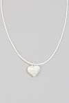 Glass Heart Cord Necklace