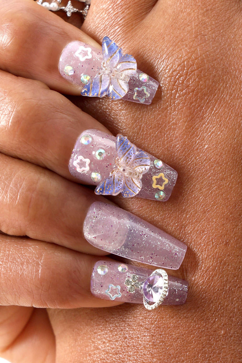 Solar Star - Coffin Press-On Nails