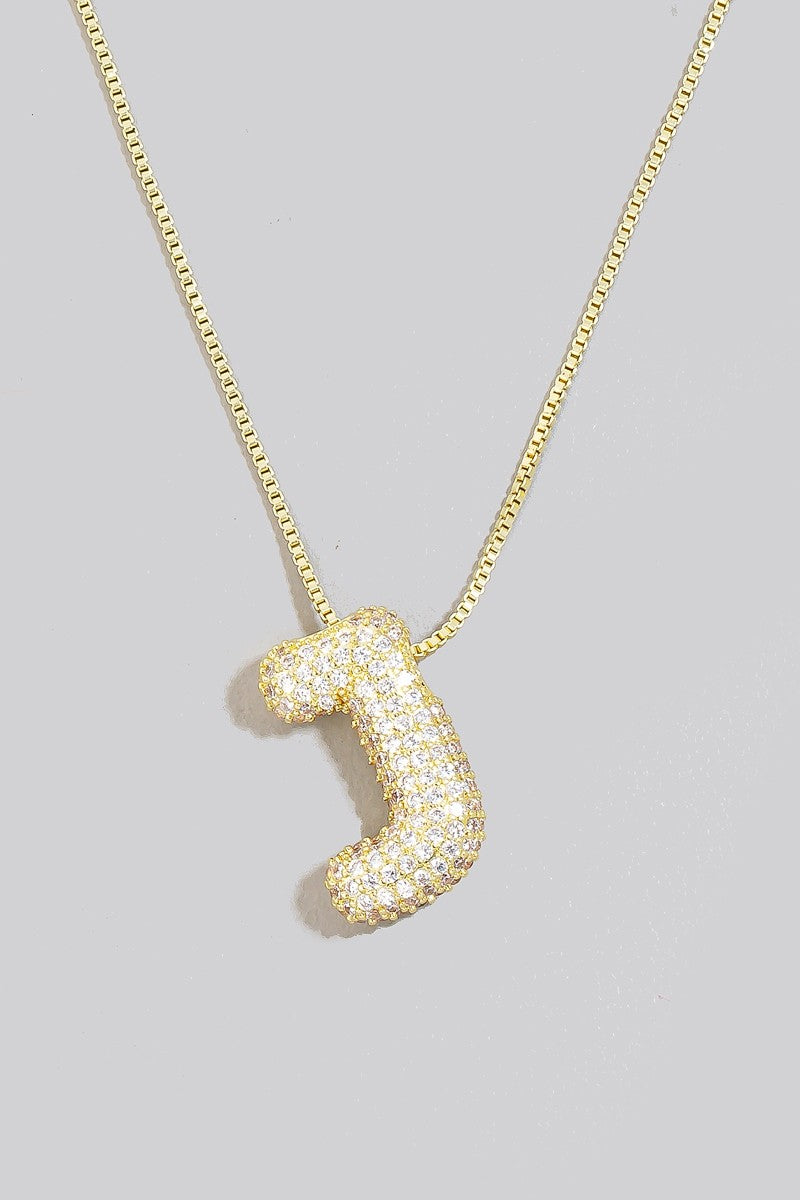 Rhinestone Initial Necklace