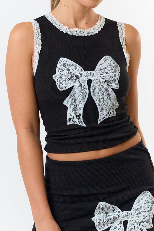 Lace Bow Tank Top