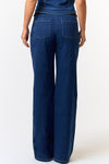 Contrast Denim Pants