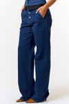 Contrast Denim Pants