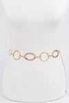 Circle+Oval Metal Chain Belt