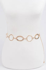 Circle+Oval Metal Chain Belt