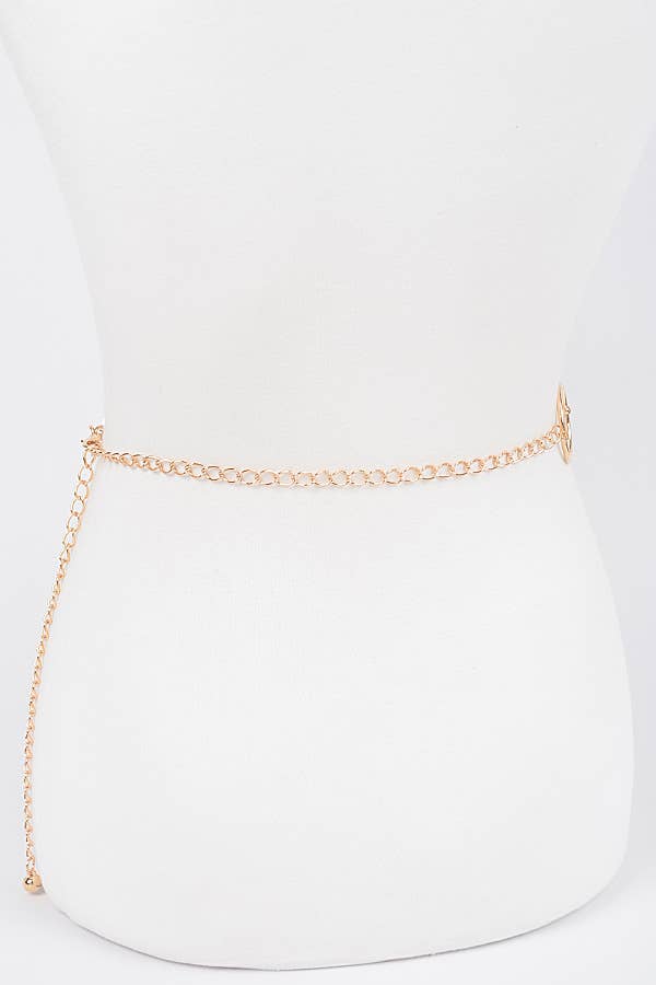 Circle+Oval Metal Chain Belt