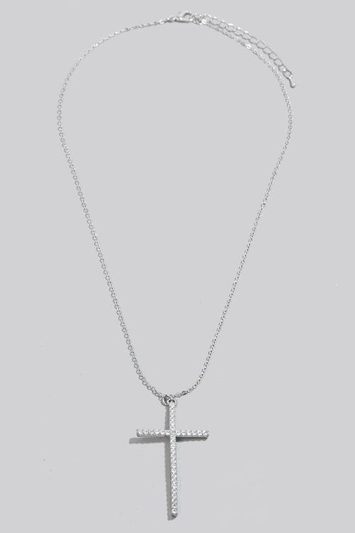 Rhinestone Cross Necklace