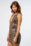 Leopard Lace Halter Dress