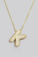 Rhinestone Initial Necklace