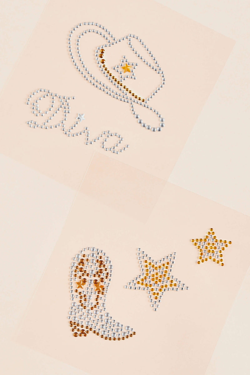 Cowgirl Diva - Rhinestone Tattoo Set