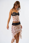 Lacey Leopard Top + Skirt