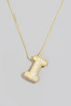 Rhinestone Initial Necklace