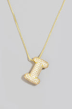 Rhinestone Initial Necklace