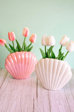 Iridescent Seashell Vase