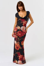 Autumn Floral Maxi Dress