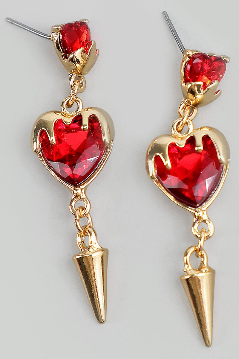 Heart Spike Earrings