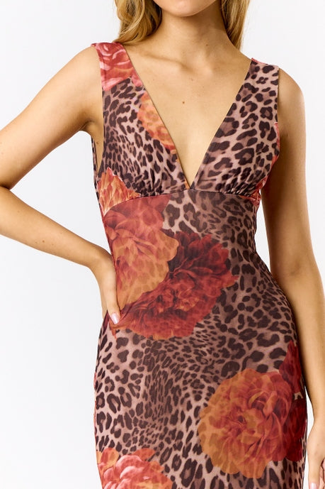 Lindsay Leopard Maxi Dress