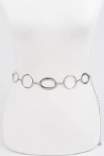 Circle+Oval Metal Chain Belt