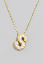 Rhinestone Initial Necklace