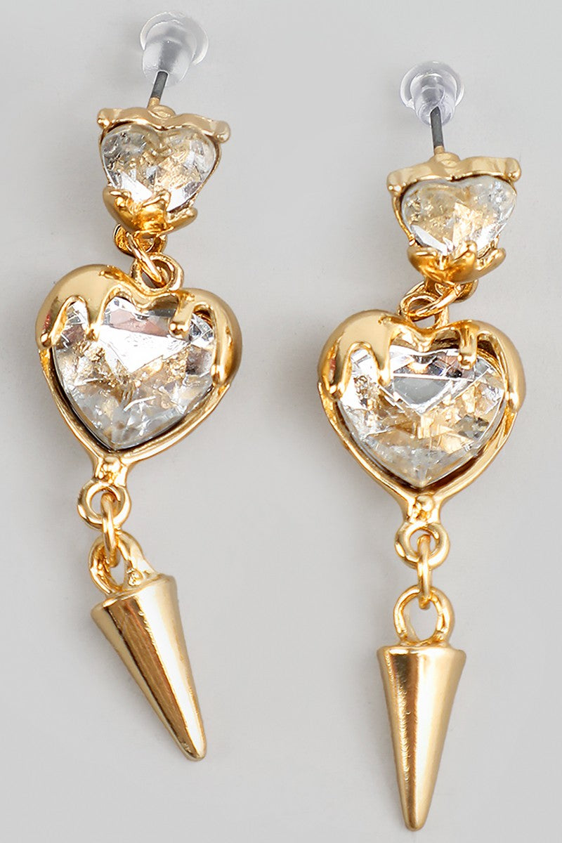 Heart Spike Earrings