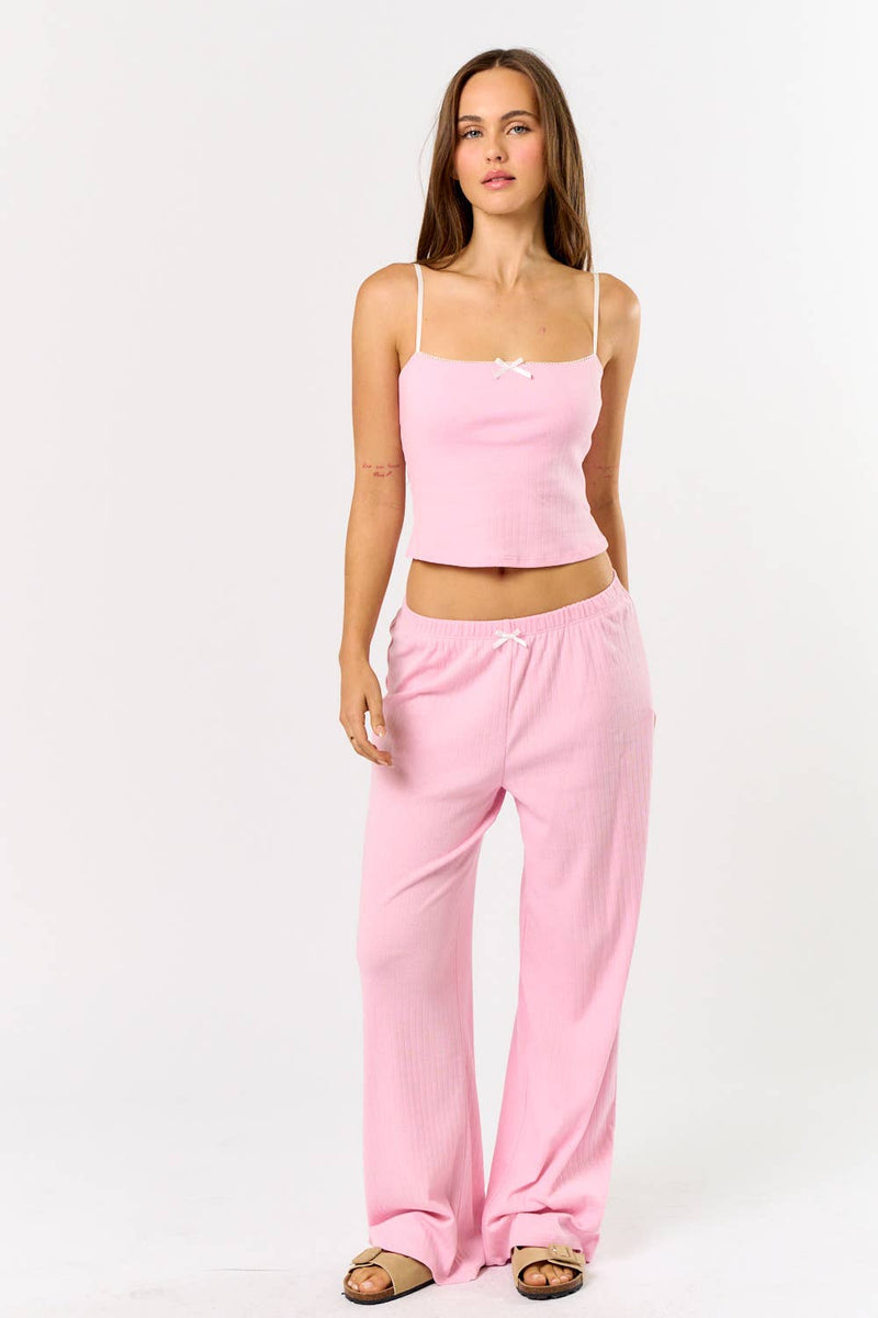 Pink Bow Cami Top + Pants