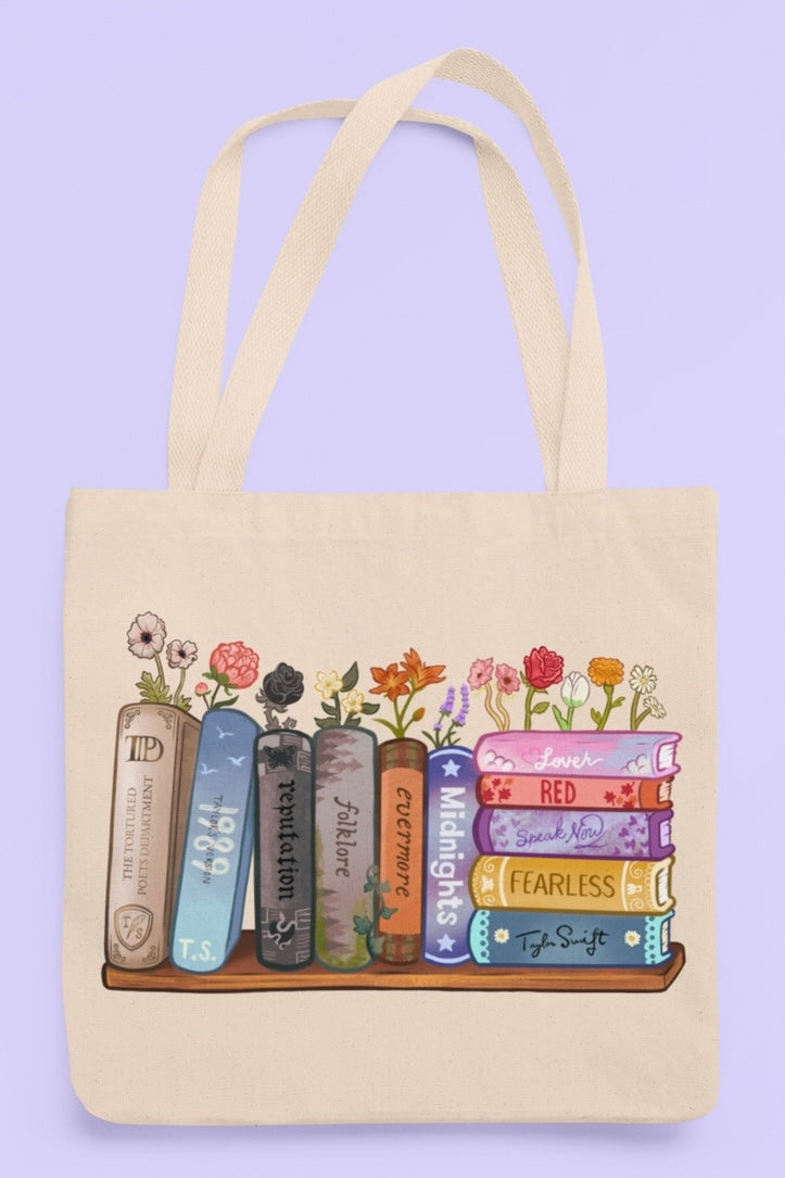 Taylor Swift Eras Bookshelf Tote Bag