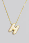 Rhinestone Initial Necklace