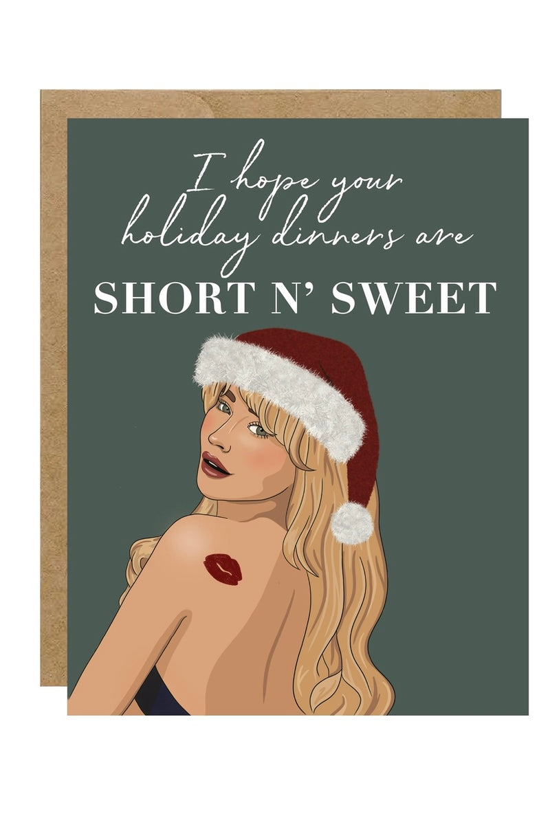 Short N Sweet Sabrina Holiday Card