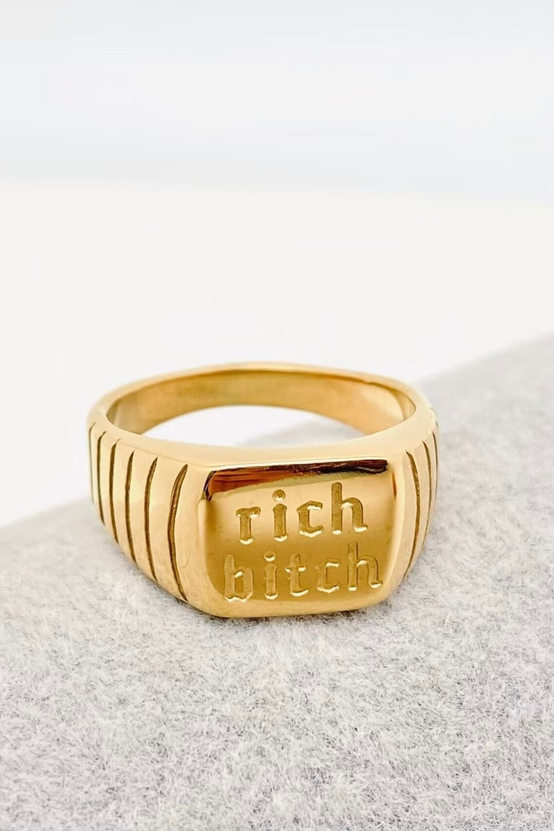 Steel Rich Bitch Ring