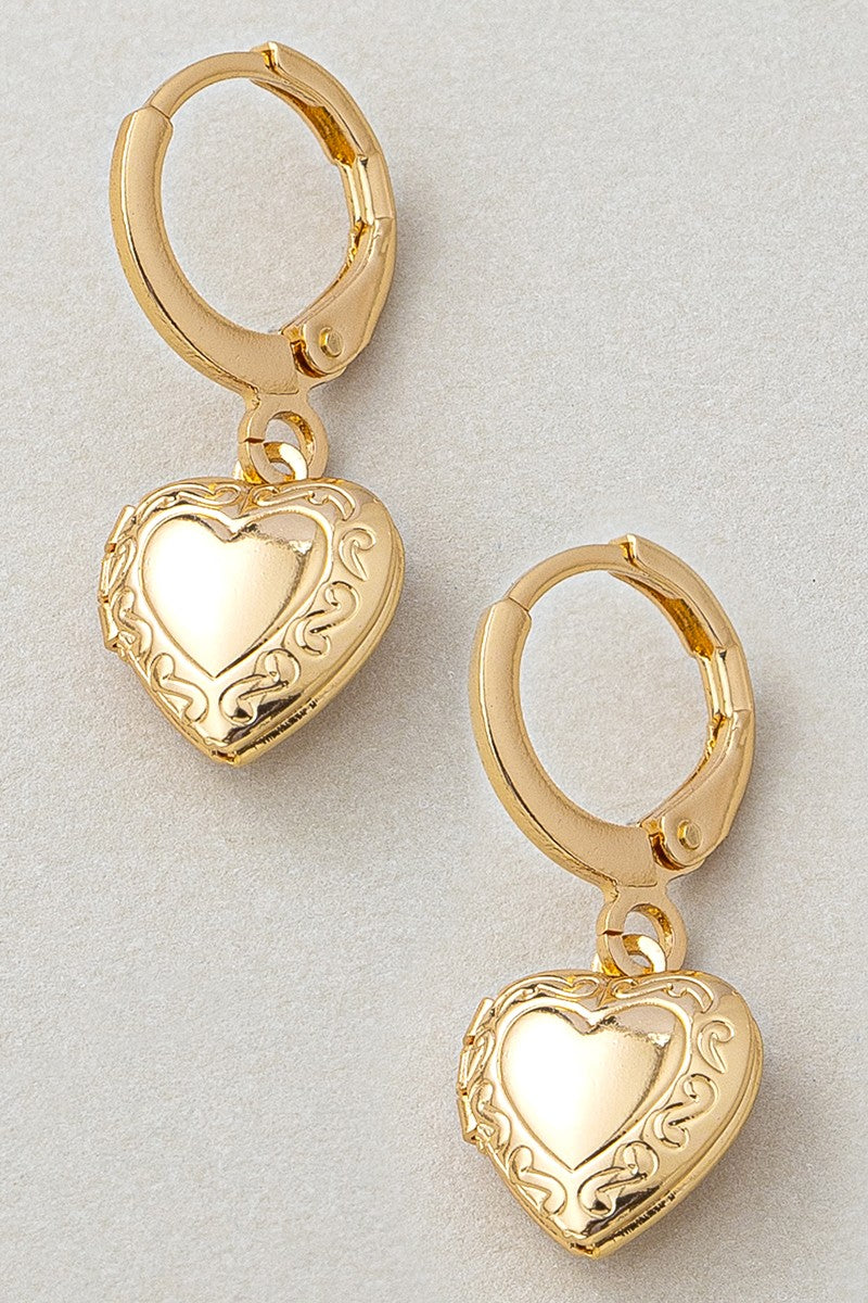 Heart Locket Earrings