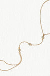 Steel Gold Gem Handchain