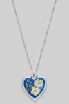 Flower Heart Locket Necklace