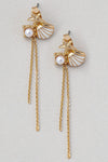 Shell+Pearl Tassel Earrings