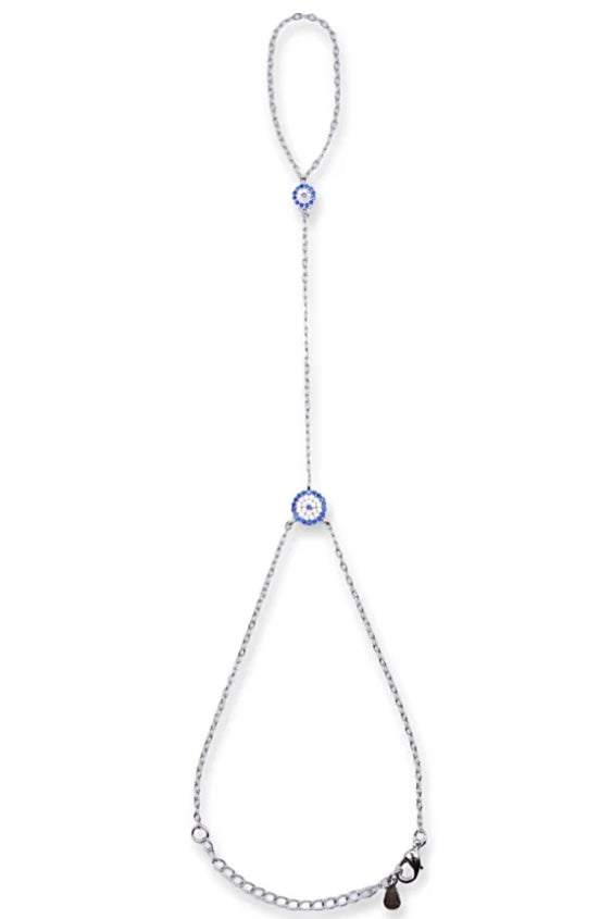 Steel Evil Eye Hand Chain