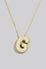 Rhinestone Initial Necklace