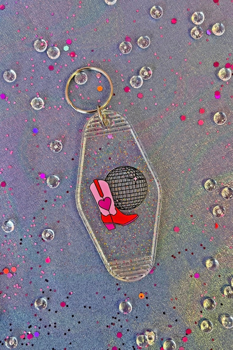 Disco Cowgirl Keychain