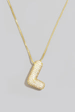 Rhinestone Initial Necklace