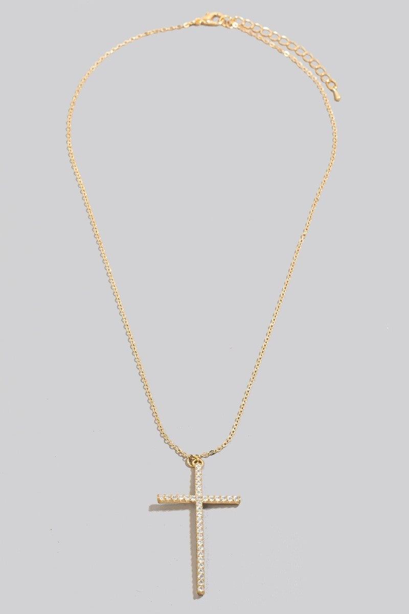 Rhinestone Cross Necklace