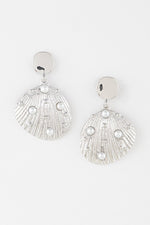 Pearl Clam Shell Earrings