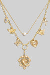 Cherub + Pearl Charm Necklace