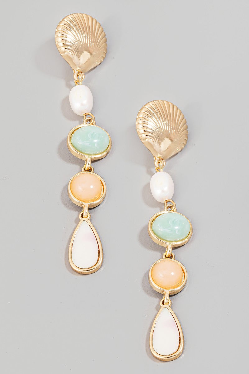 Shell + Pearl Earrings