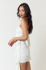 White Rosette Top + Mini Skirt