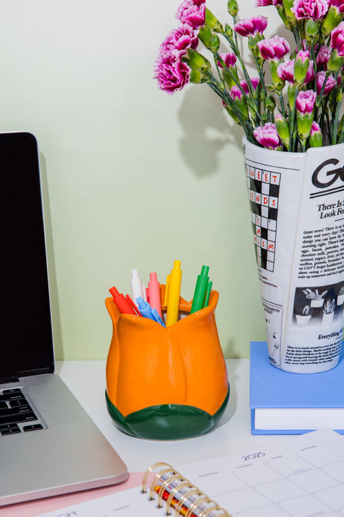 Ceramic Pencil Cup, Tulip