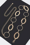 Circle+Oval Metal Chain Belt