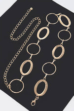 Circle+Oval Metal Chain Belt