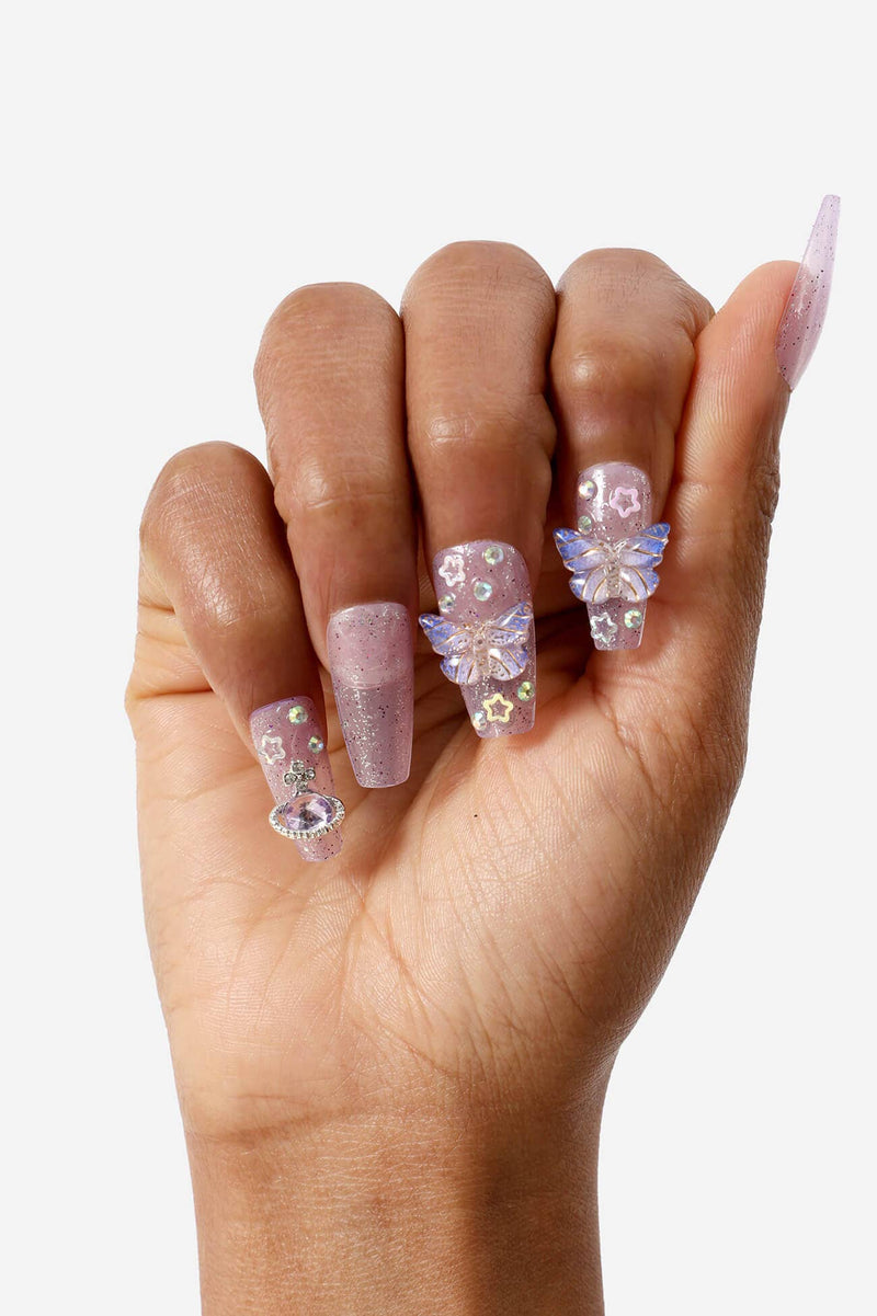 Solar Star - Coffin Press-On Nails