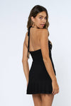 Stud Flare Halter Dress