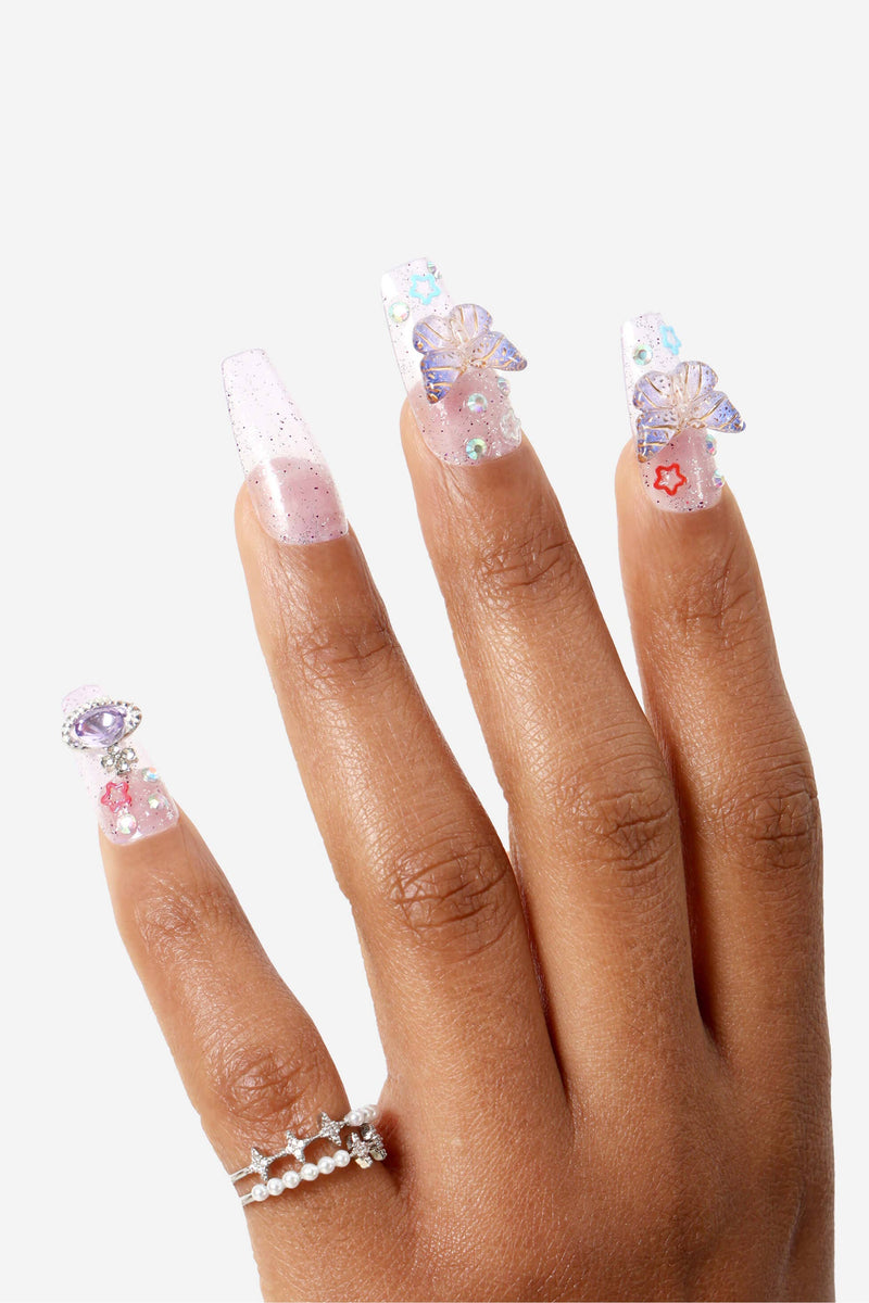 Solar Star - Coffin Press-On Nails