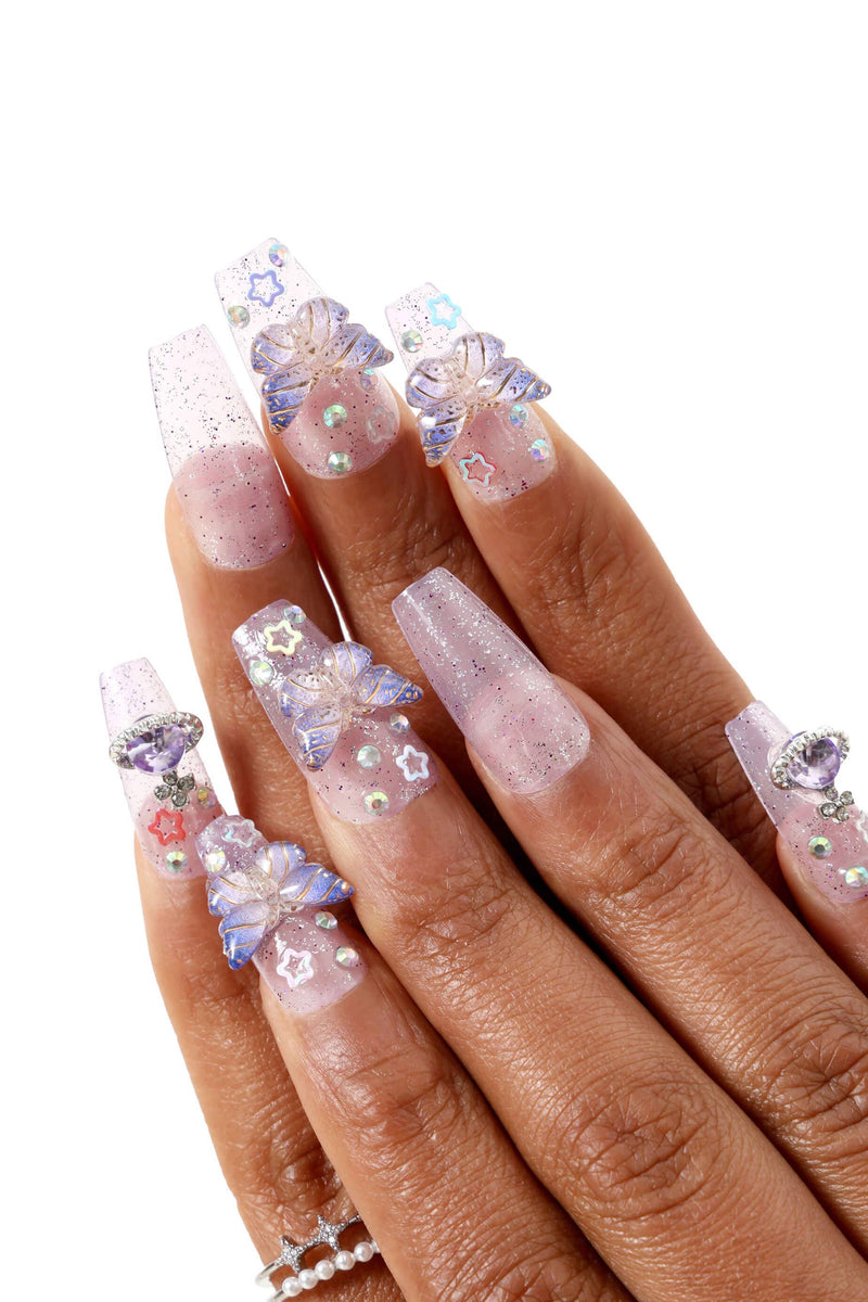Solar Star - Coffin Press-On Nails