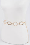 Circle+Oval Metal Chain Belt