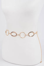 Circle+Oval Metal Chain Belt
